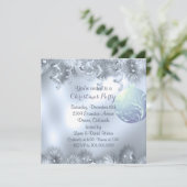 Silver Frost Decorst-kerstfeest Kaart (Staand voorkant)