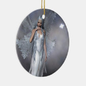 Silver Frost Fairy Keramisch Ornament (Rechts)