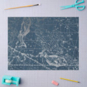 Silver Galaxy Star Map Series Design 12 Tissuepapier (Craft)