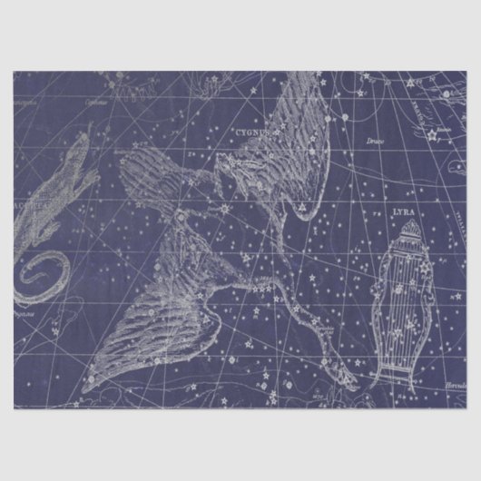 Silver Galaxy Star Map Series Design 5 Tissuepapier (Voorkant)