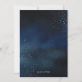 Silver Galaxy Wedding Invitation Kaart (Achterkant)