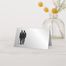 Silver Gay Wedding Grooms met Namen en Datum