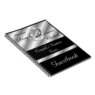 Silver Gay Wedding of Shower Guestbook-laptop Notitieboek