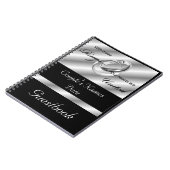 Silver Gay Wedding of Shower Guestbook-laptop Notitieboek (Linkerzijde)