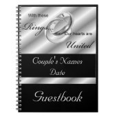 Silver Gay Wedding of Shower Guestbook-laptop Notitieboek (Voorkant)