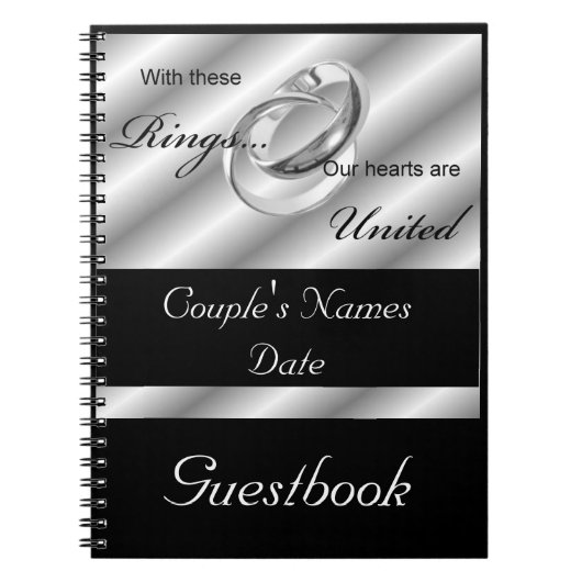 Silver Gay Wedding of Shower Guestbook-laptop Notitieboek (Voorkant)