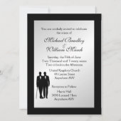 Silver Gay Wedding Uitnodiging (Voorkant)