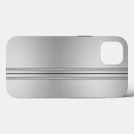 Silver geborsteld Metaal Deuren iPhone Case (Achterkant (horizontaal))