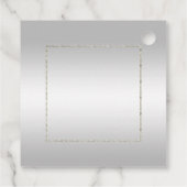 Silver Gem en Glitter 25th Wedding Jubileum Bedankjes Labels (Achterkant)