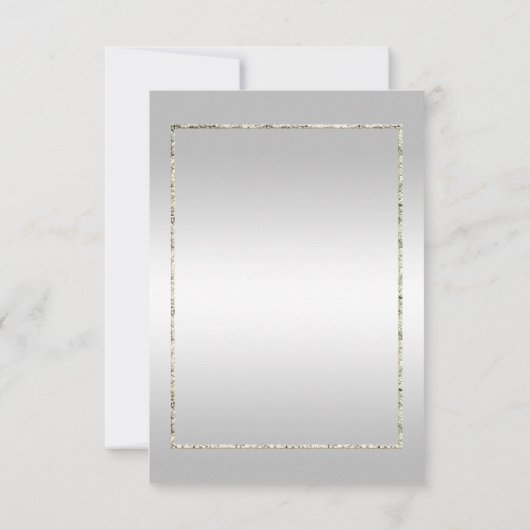 Silver Gem en Glitter 25th Wedding Jubileum Save The Date (Achterkant)