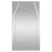 Silver Gem & Glitter 25th Birthday Party Klein Cadeauzakje (Achterkant)