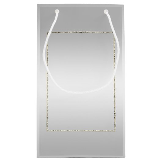 Silver Gem & Glitter 25th Birthday Party Klein Cadeauzakje (Achterkant)