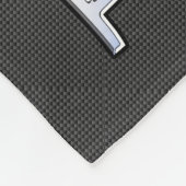 Silver Gemini Sign on Charcoal Carbon Fiber Print Fleece Deken (Hoek)