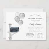 Silver Gender Neutraal Baby shower per post Kaart (Voorkant)