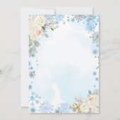 Silver Gender Neutral Winter Baby shower Invite Kaart (Achterkant)