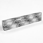 Silver Geometric Abstract Naambordje