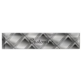 Silver Geometric Abstract Naambordje (Voorkant)