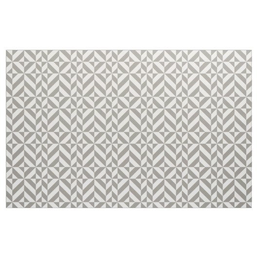 Silver Geometric Deco Cube Pattern Stof (Fat Quarter)