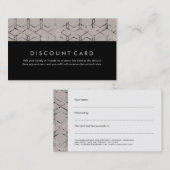 Silver Geometric Discount Cards Kortingskaartje (Voorkant / Achterkant)