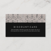 Silver Geometric Discount Cards Kortingskaartje (Voorkant)