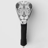 Silver Geometric Lion Golfheadcover (Voorkant)