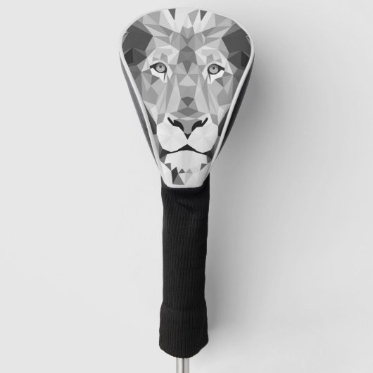 Silver Geometric Lion Golfheadcover (Voorkant)