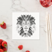 Silver Geometric Lion Servetten (Insitu)
