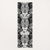 Silver Geometric Lion Yogamat (Voorkant)