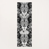 Silver Geometric Lion Yogamat (Achterkant)