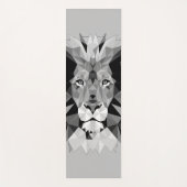Silver Geometric Lion Yogamat (Voorkant)