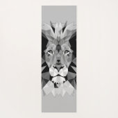 Silver Geometric Lion Yogamat (Achterkant)