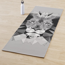 Silver Geometric Lion Yogamat