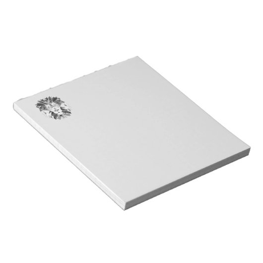 Silver Geometric Lions Head Notitieblok (Schuin)