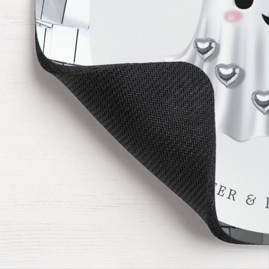 Silver Ghost Valentijn met namen jaarpatroon Muismat (Hoek)