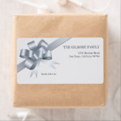 Silver gift bobbon vakantiedrukadres etiket (Insitu)