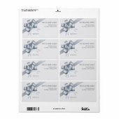 Silver gift bobbon vakantiedrukadres etiket (Full Sheet)
