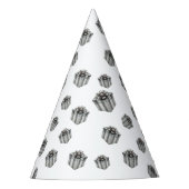 Silver Gift Boxes Elegant Holiday Premium Party Feesthoedjes (Voorkant)