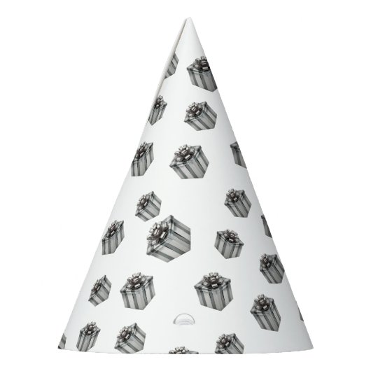 Silver Gift Boxes Elegant Holiday Premium Party Feesthoedjes (Links)