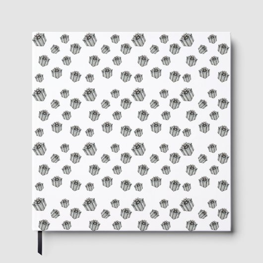 Silver Gift Boxes Elegant Holiday Premium Party Gastenboek (Voorkant)