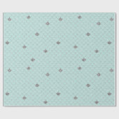 Silver Girly Mint Glitter Zeemeermin Sparkle Cadeaupapier (Vlak)