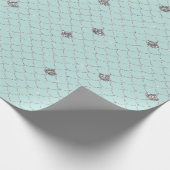 Silver Girly Mint Glitter Zeemeermin Sparkle Cadeaupapier (Hoek)