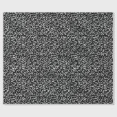 Silver Glam Black Leopard Print Cadeaupapier (Vlak)