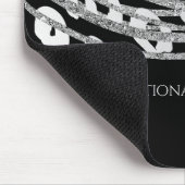 Silver Glam Cheetah Print Exotic Animal Print Muismat (Hoek)