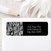 Silver Glam Cheetah Print Exotic Party Invitation Etiket (Insitu)