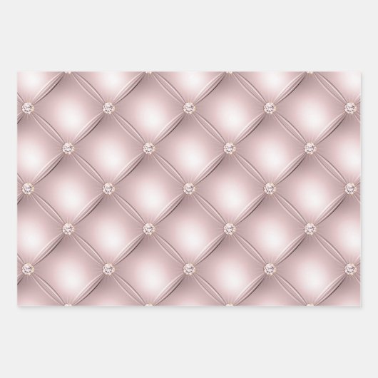 Silver Glam Diamond Blush Champagne Inpakpapier Vel (Voorkant 2)