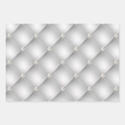 Silver Glam Diamond Blush Champagne Inpakpapier Vel (Voorkant)