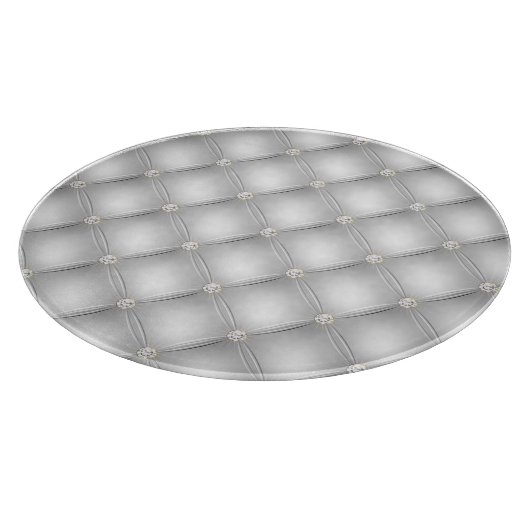 Silver Glam Diamond Blush Pink Snijplank (Hoek)