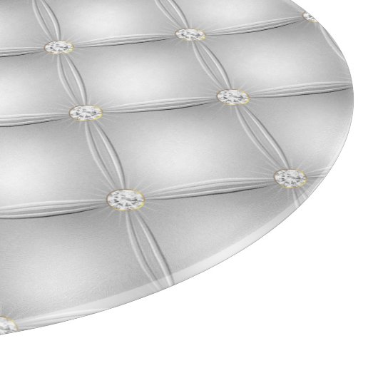 Silver Glam Diamond Blush Pink Snijplank (Hoek)