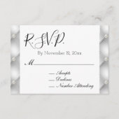 Silver Glam Diamond RSVP Informatiekaartje (Voorkant)
