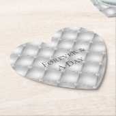 Silver Glam Diamond Wedding Kartonnen Onderzetters (Gekanteld)